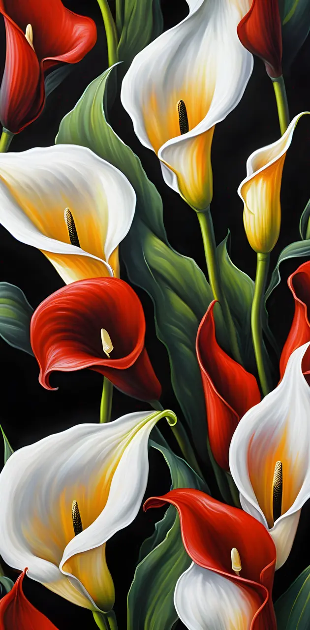 Painting of Calla Lilies