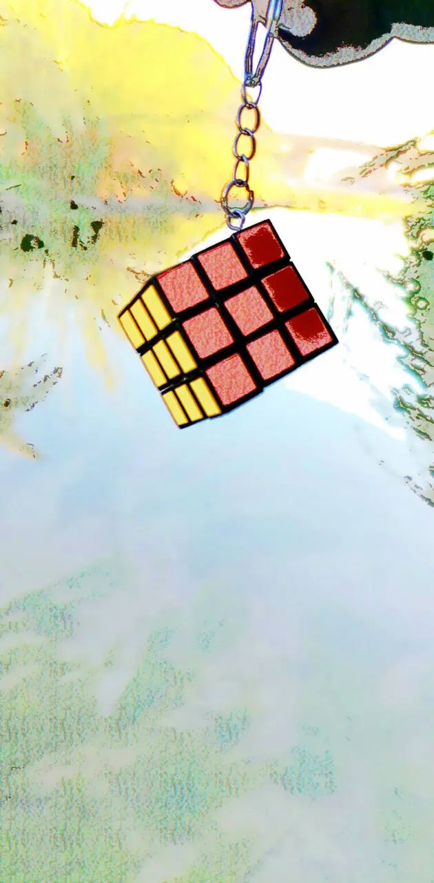 Rubix cube keychain