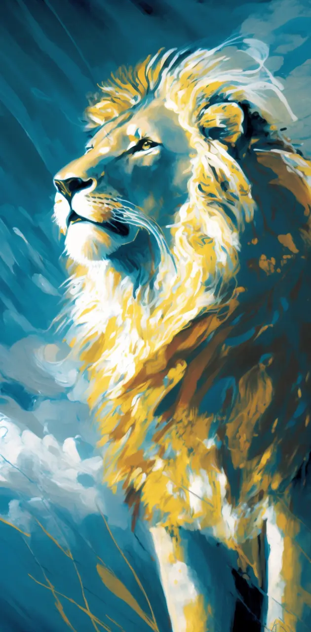 Majestic Lion painting