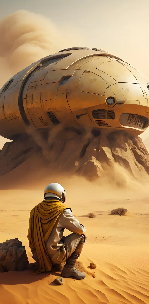 spaceship crashed in the desert