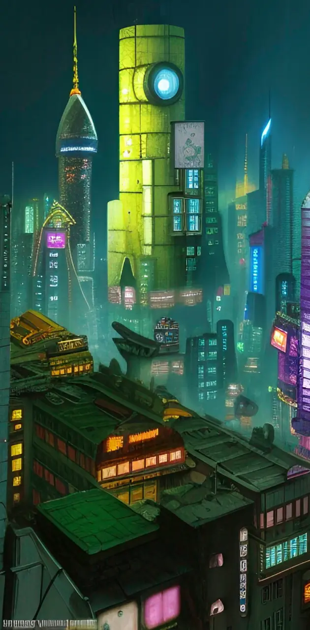 Cyberpunk city 