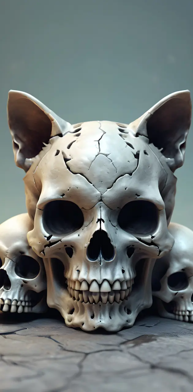 Skull of a cat for emo or anyone