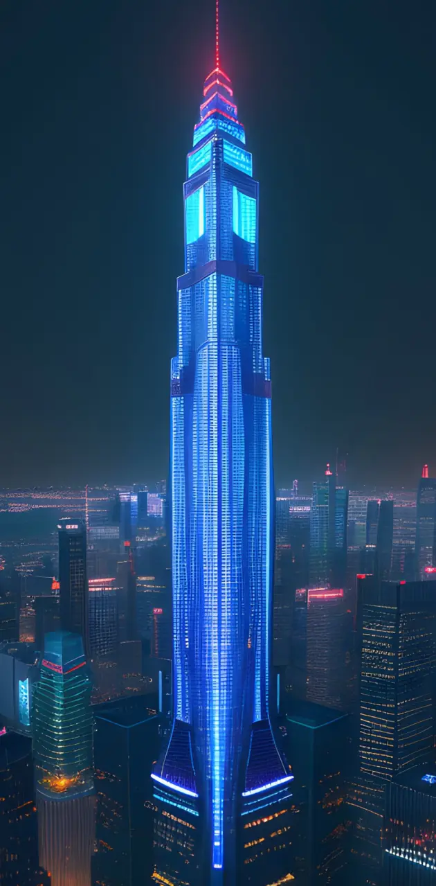 Skyscraper blue