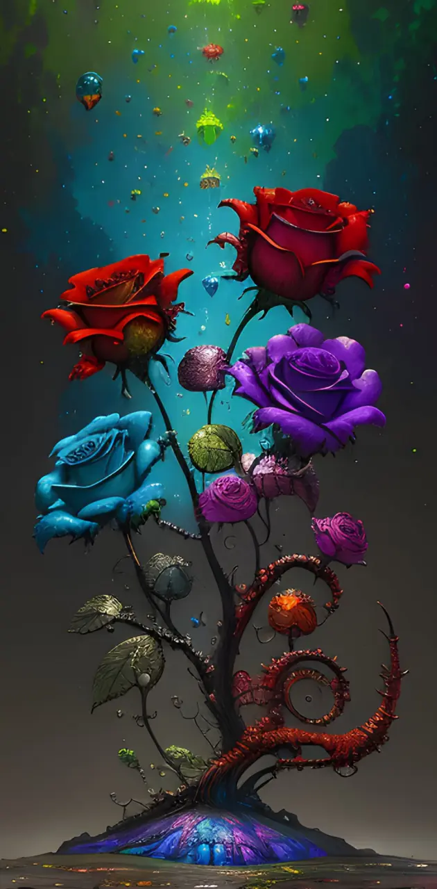 Roses of many colors 