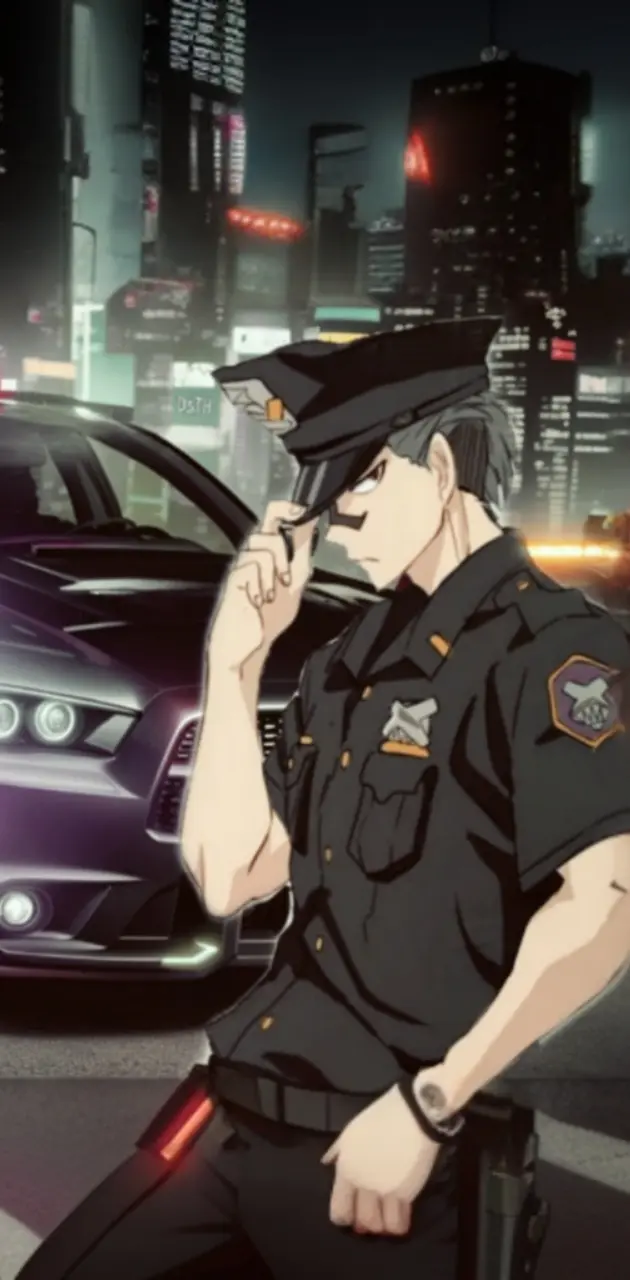 Anime police car