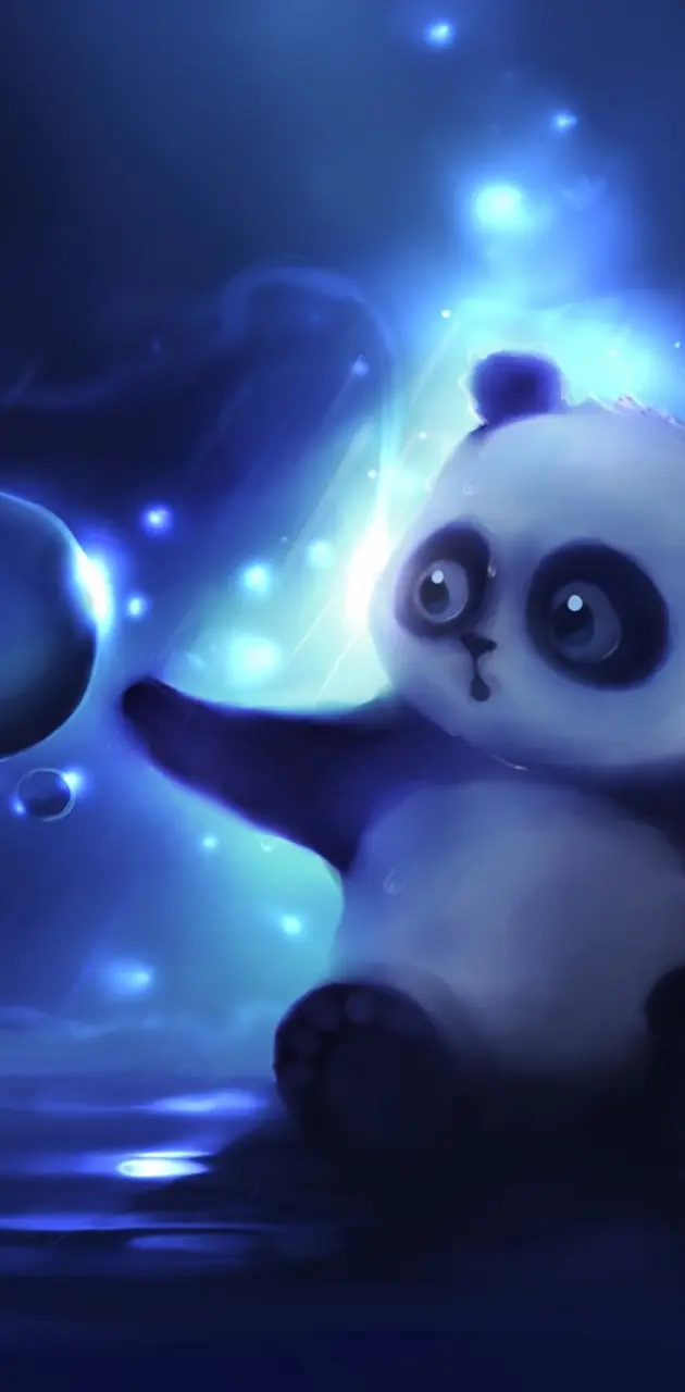 Download Adorable Kawaii Panda Wallpaper