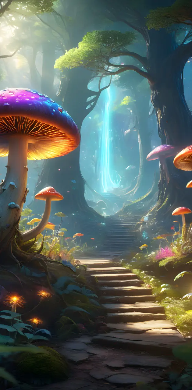 Glowing Mushroom Forest