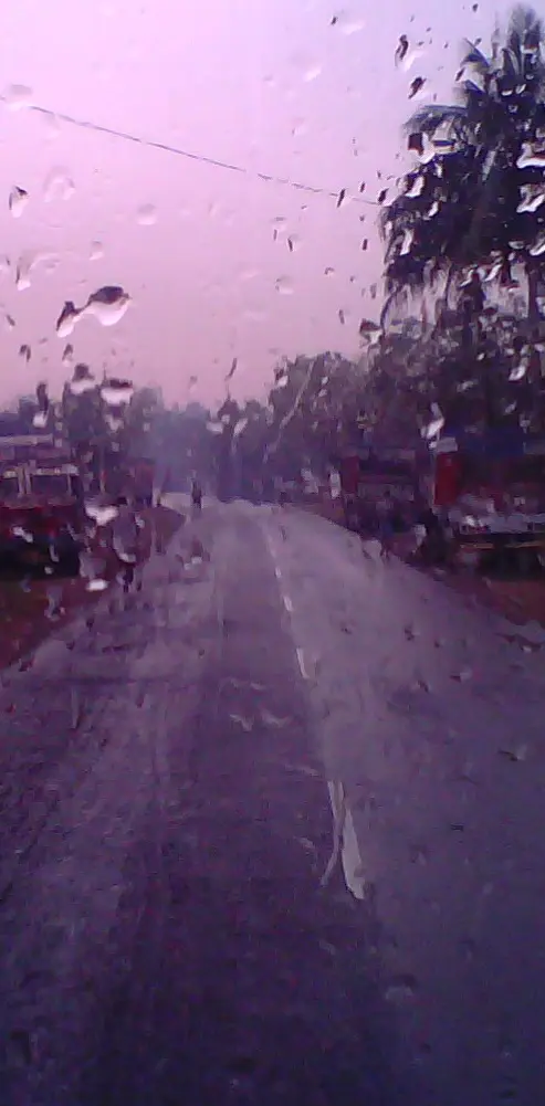 Endless Road In Rain