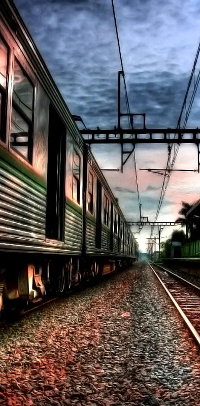 Train On Railroad