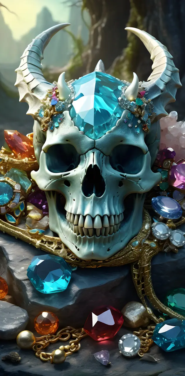Blue skull
