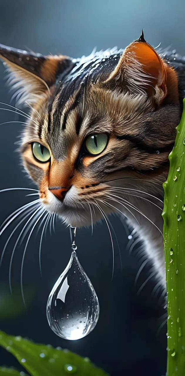 a cat drinking water from a faucet