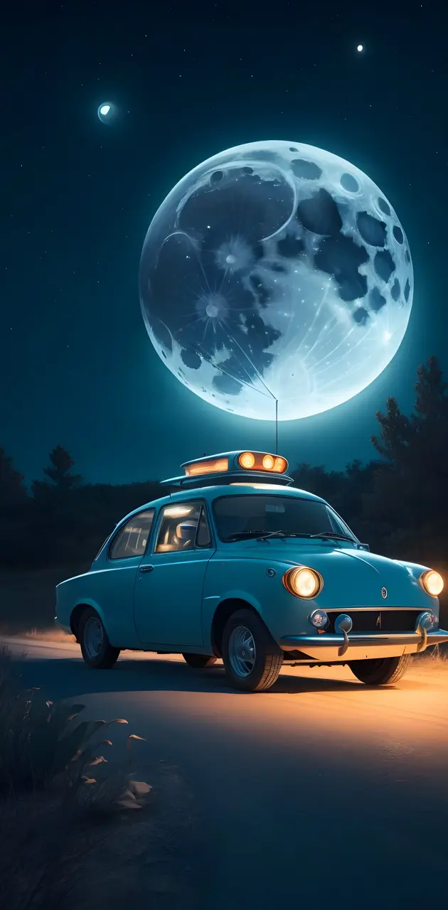 Moon wid car