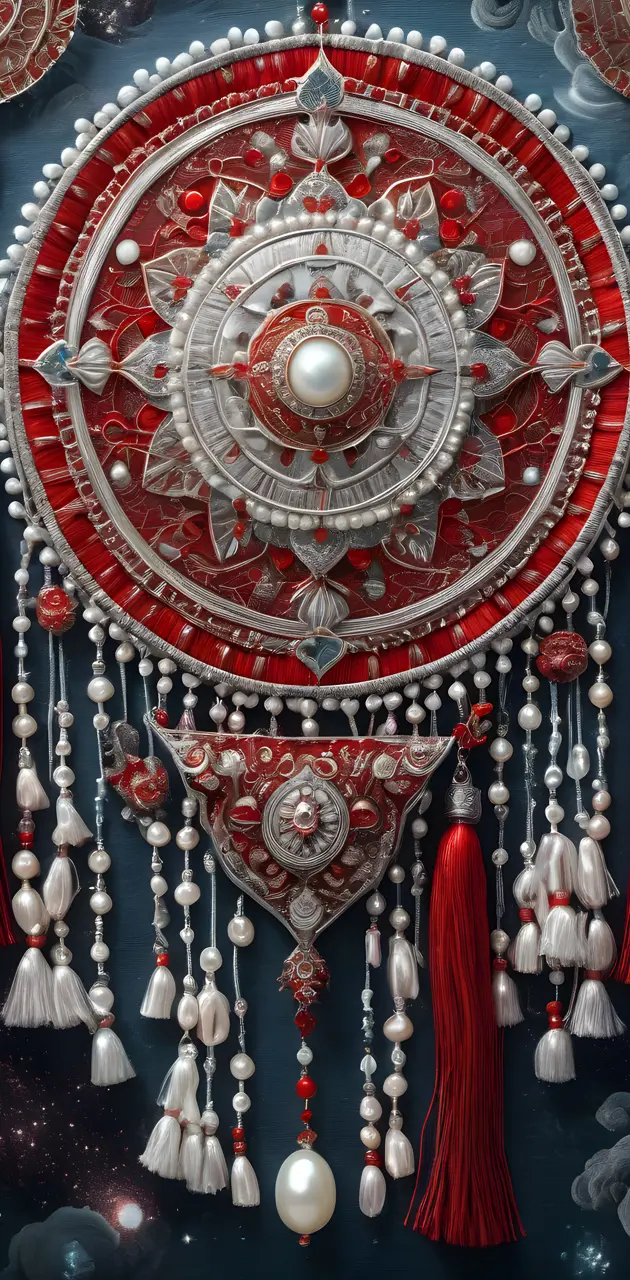 Oriental Tennessee wall hanging with pearls