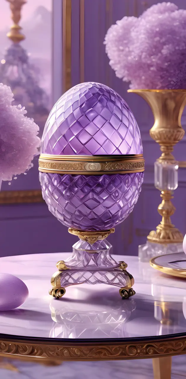 Purple crystal egg