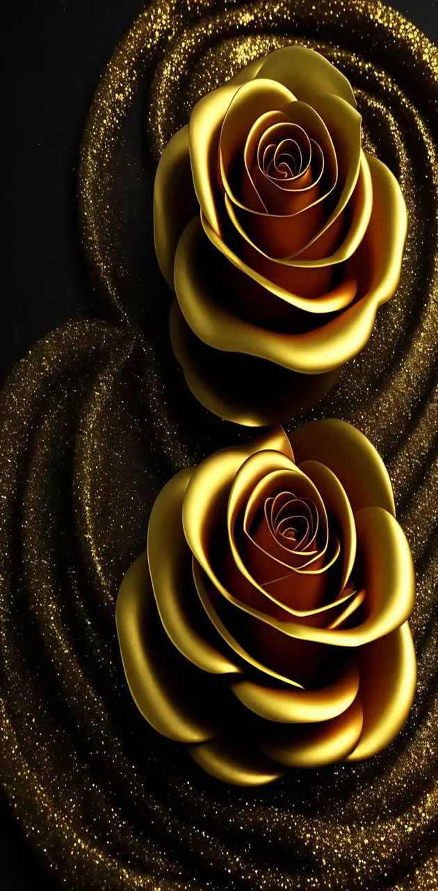 Black and gold rose