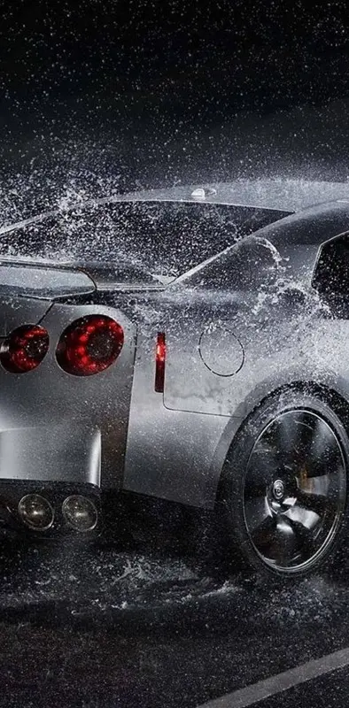 Nissan GT-R in Rain