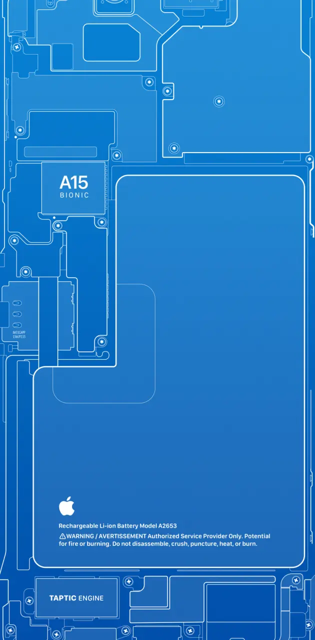 iPhone 13 Blue Print