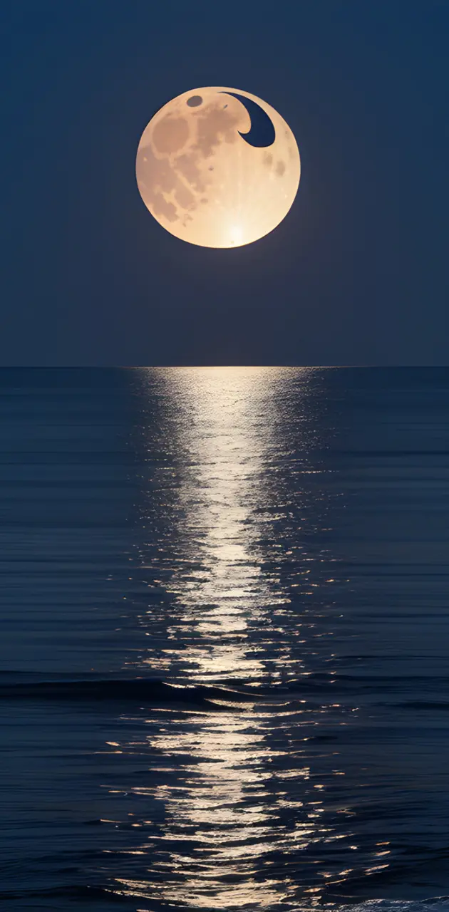 Full Moon shine ocean