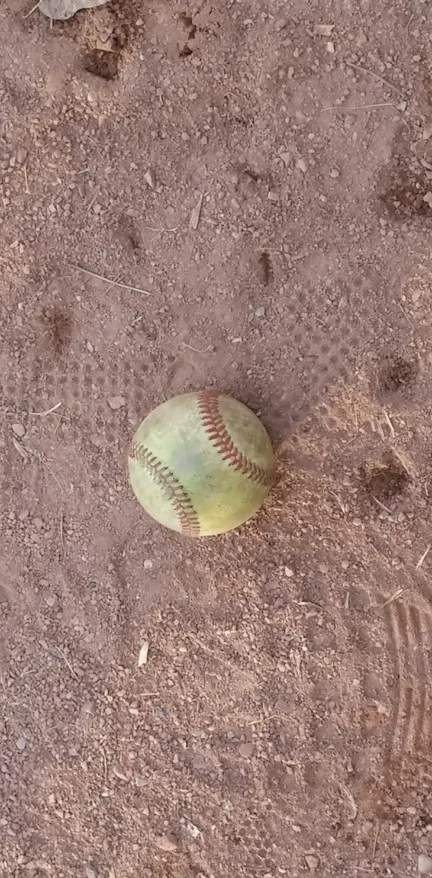 Baseball on field