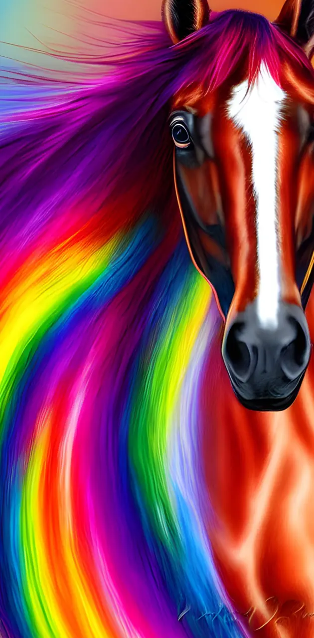AI rainbow horse