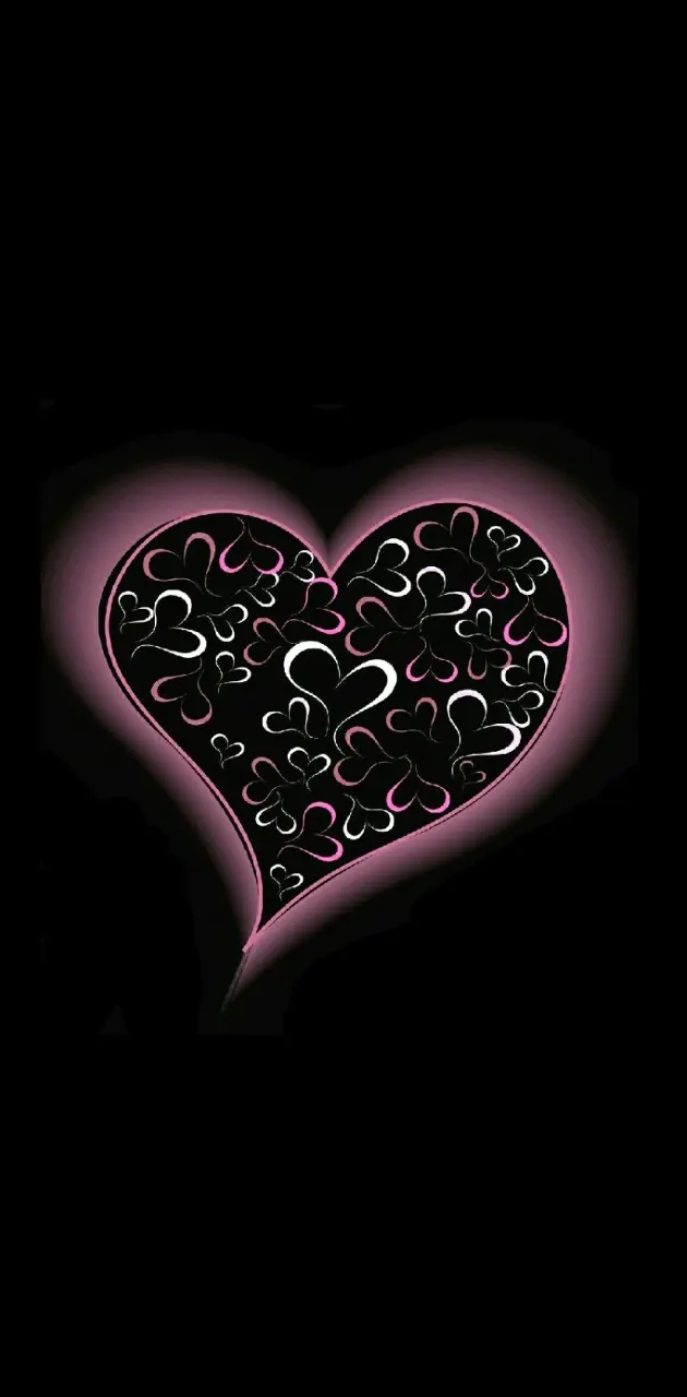 pink and black hearts wallpaper