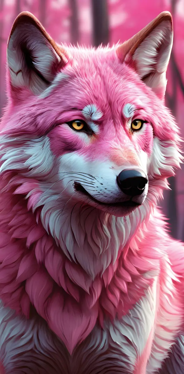 pink pretty wolf