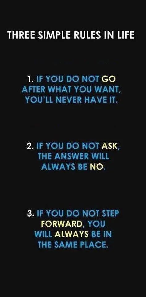 3 rules in life