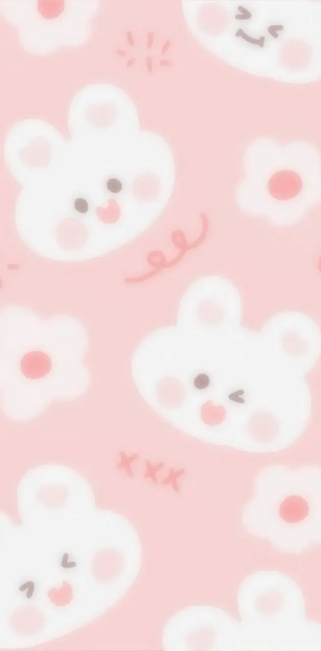 Bear pink cute
