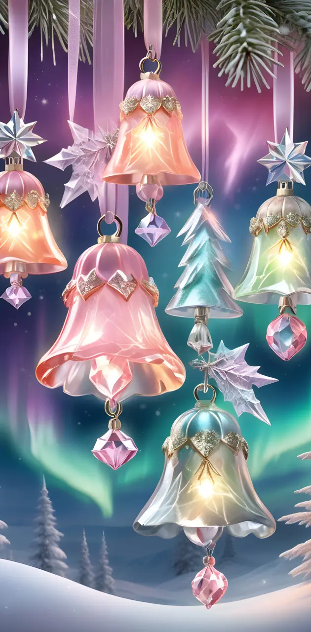 crystal bell ornaments