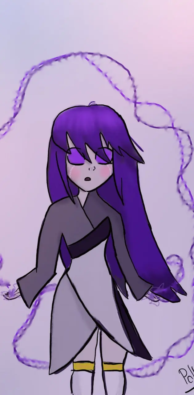 Purple magic girl