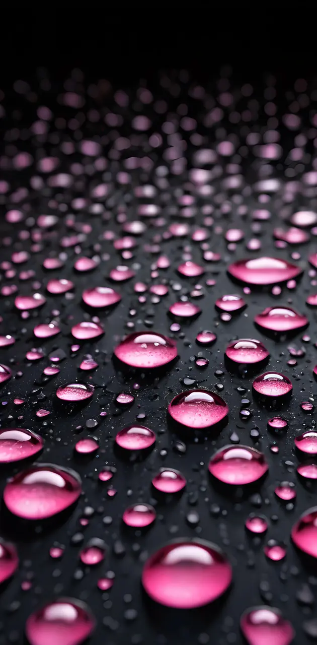 pink raindrops black background liquid water drops stunning abstract