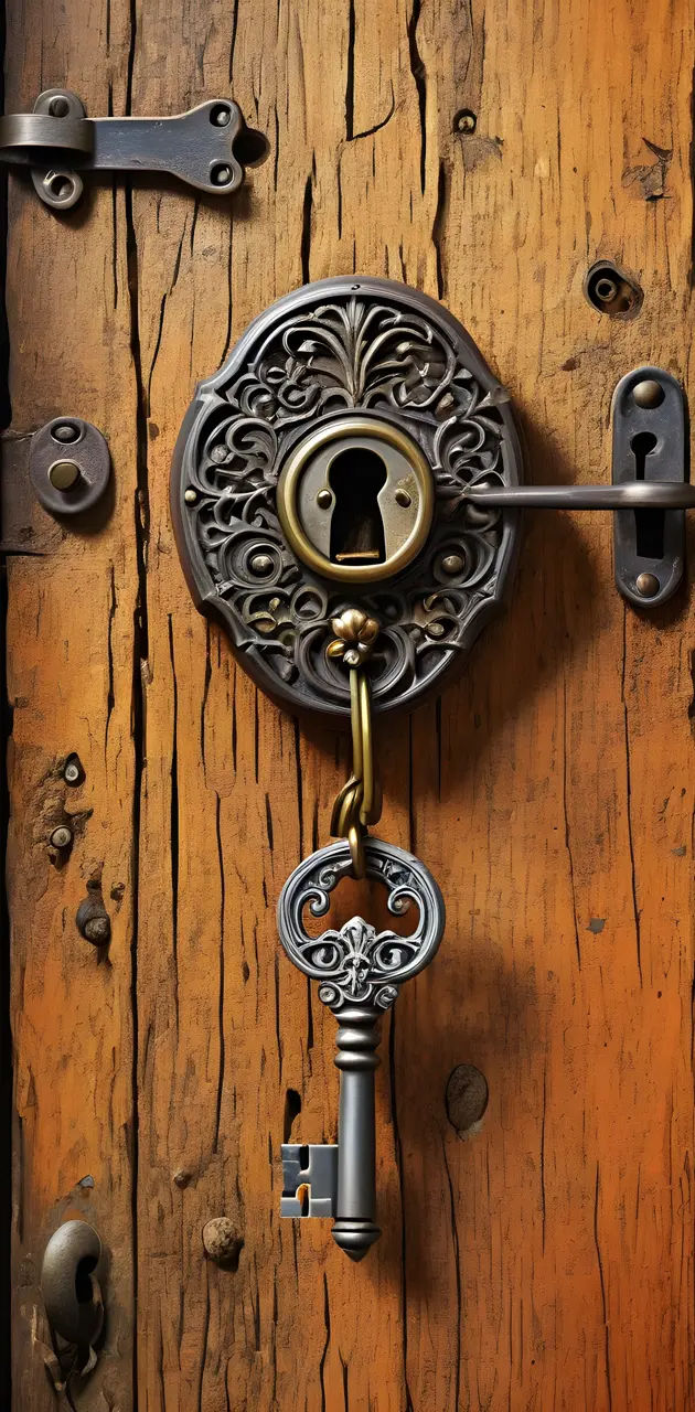 a door knob with a metal handle
