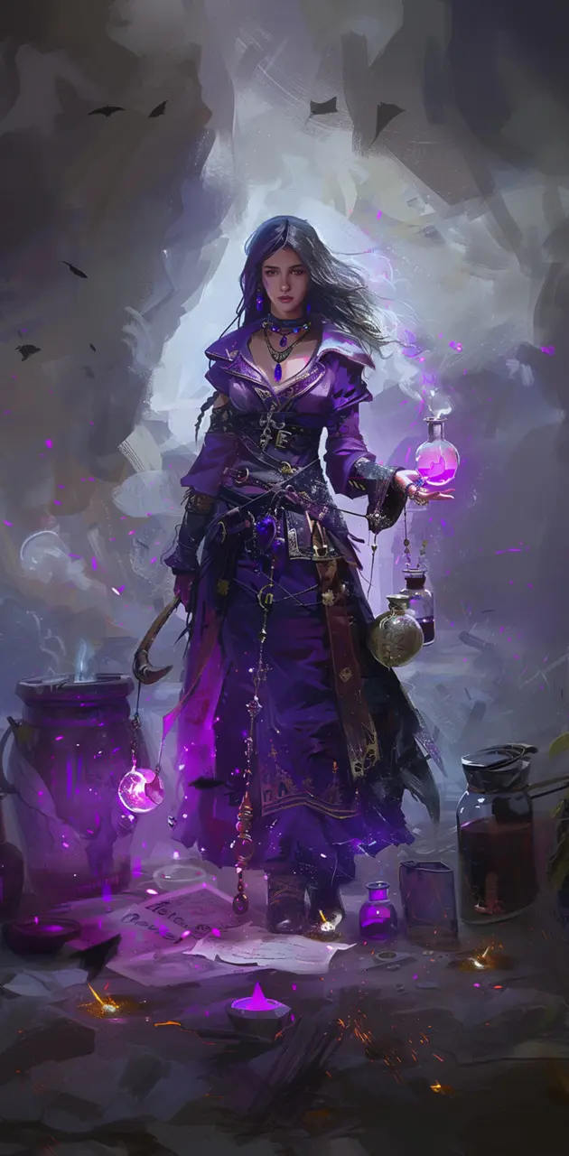 Purple Potion Witch