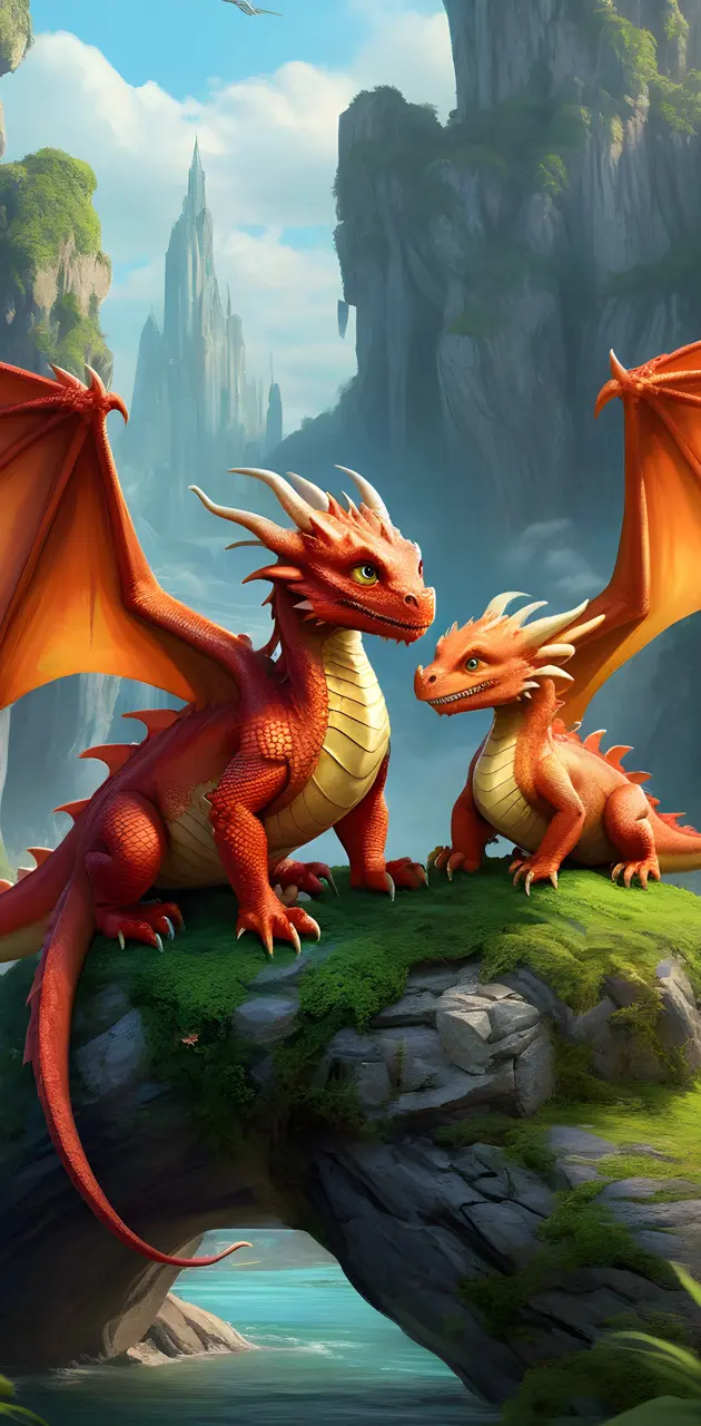 father and son fire dragons