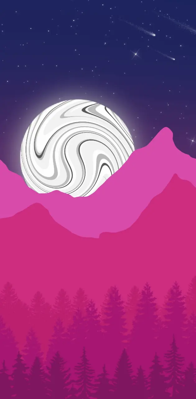 Moon and Mountain 