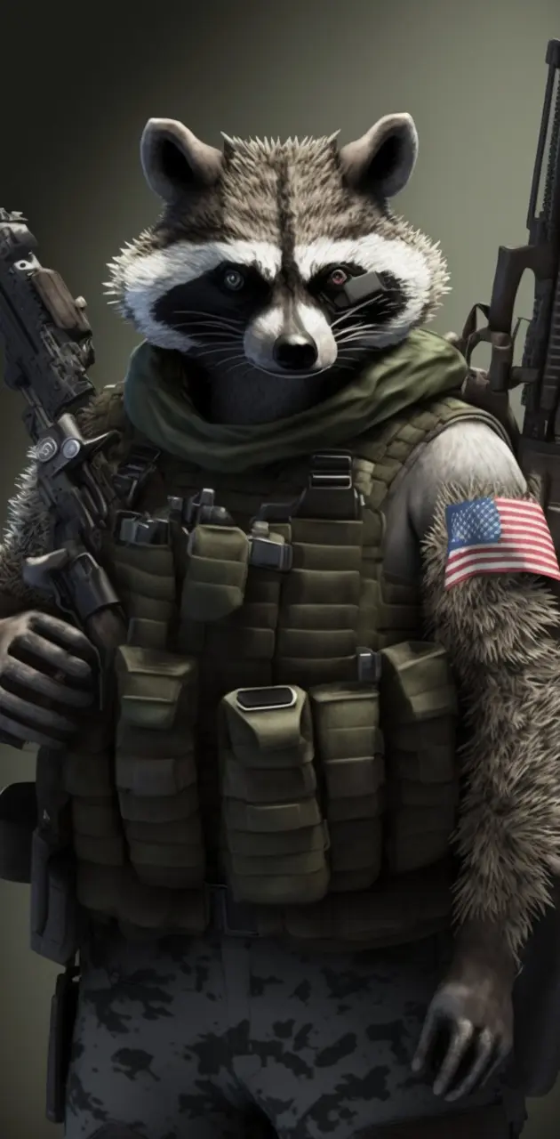 Military Raccoon 