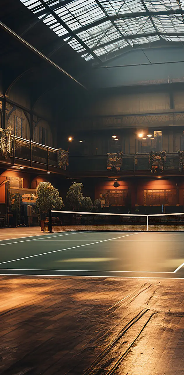 Indoor tennis net