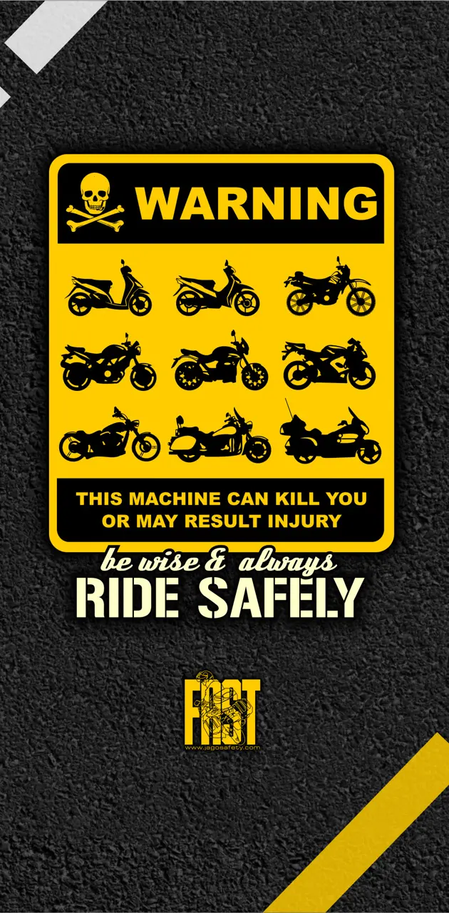 safe riding sign