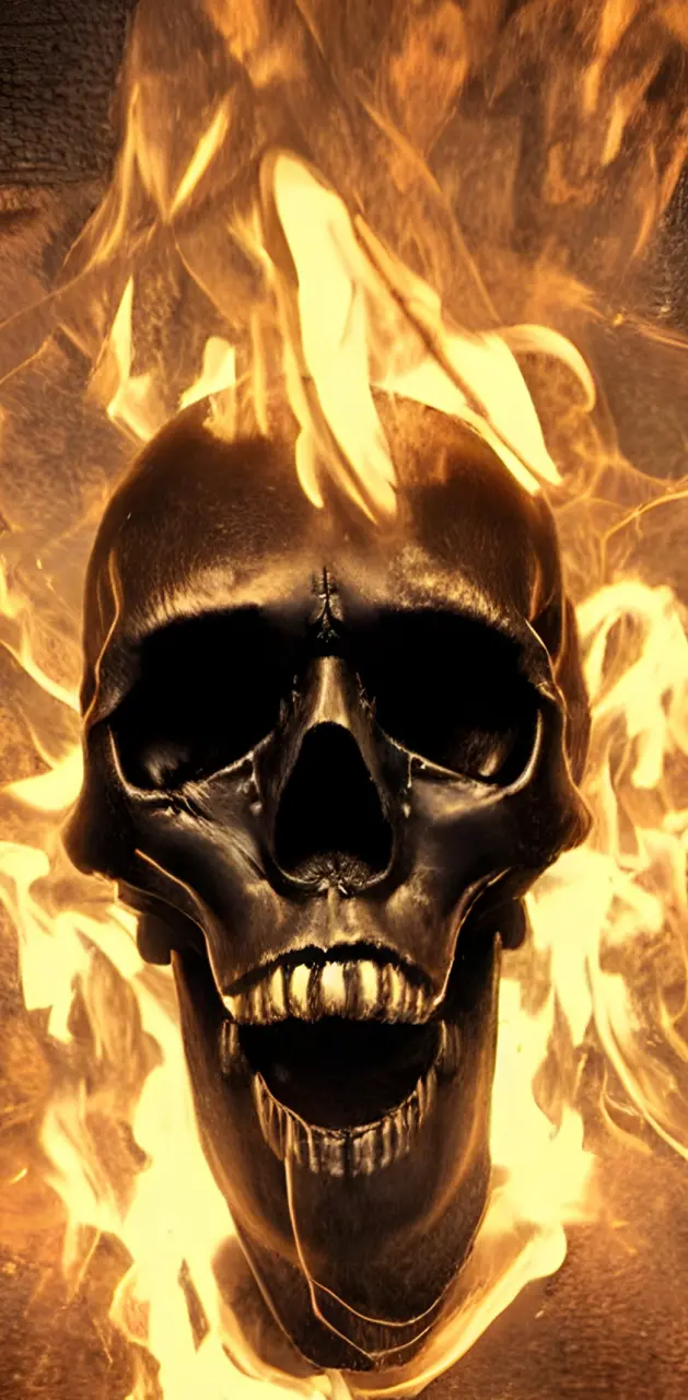 Burning skull 