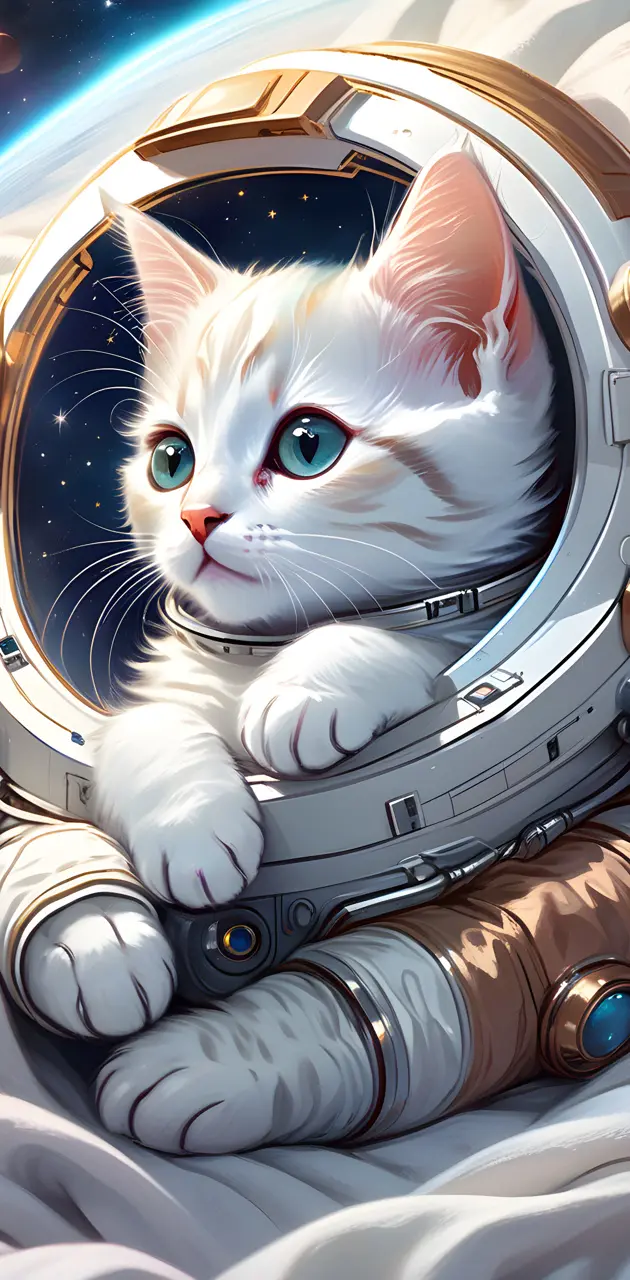 a cat in a space suit