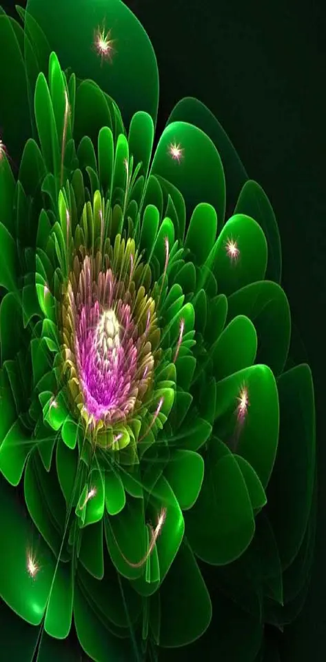Fractal flower green