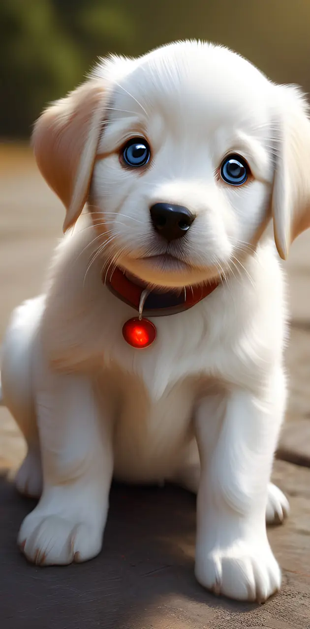 a small white puppy