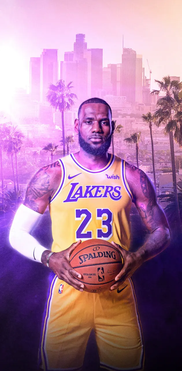 Download Lebron Nba Lakers 23 Purple Jersey Wallpaper