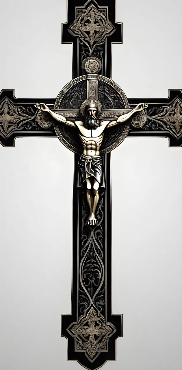 Orthodox black jesus cross