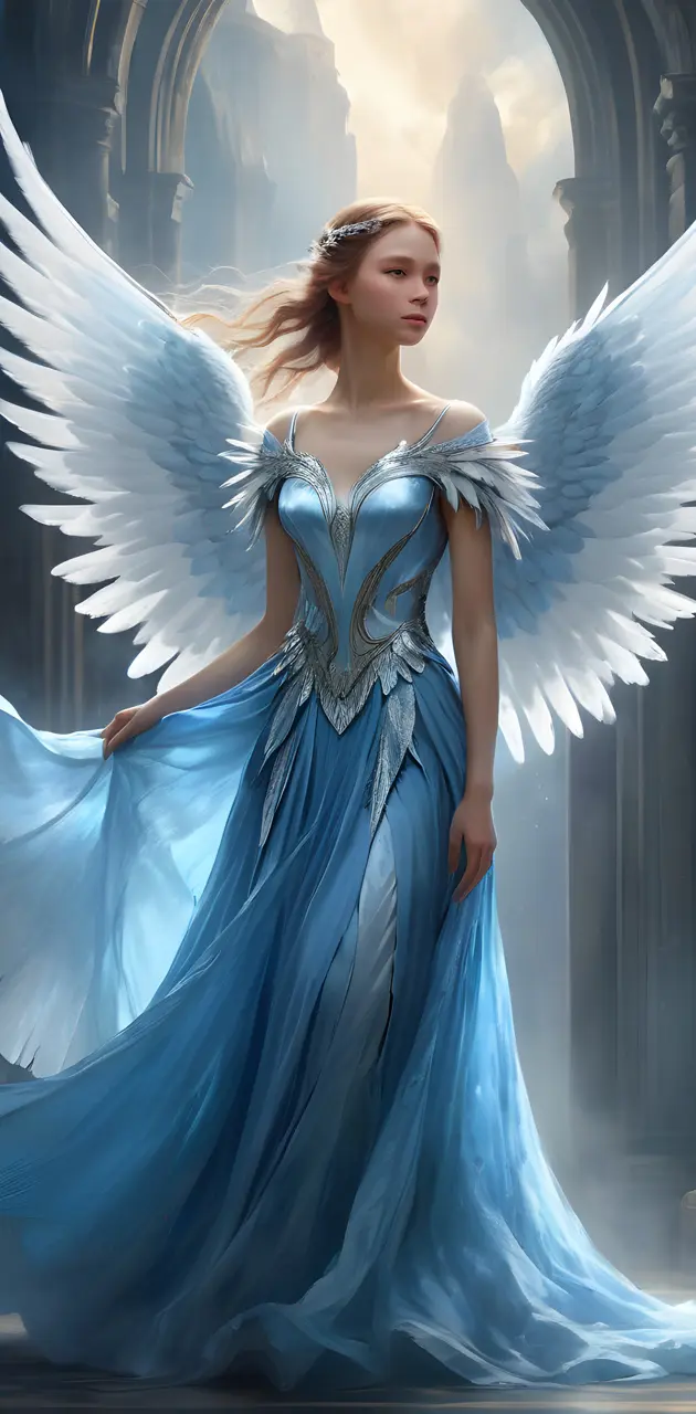 Blue angel lady