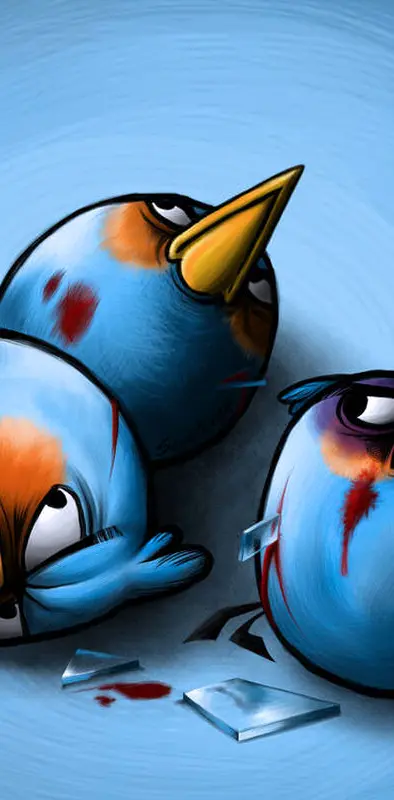 Damaged Angry Birds