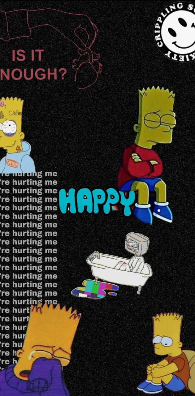 Download Sad Cartoon Bart Simpson Wallpaper