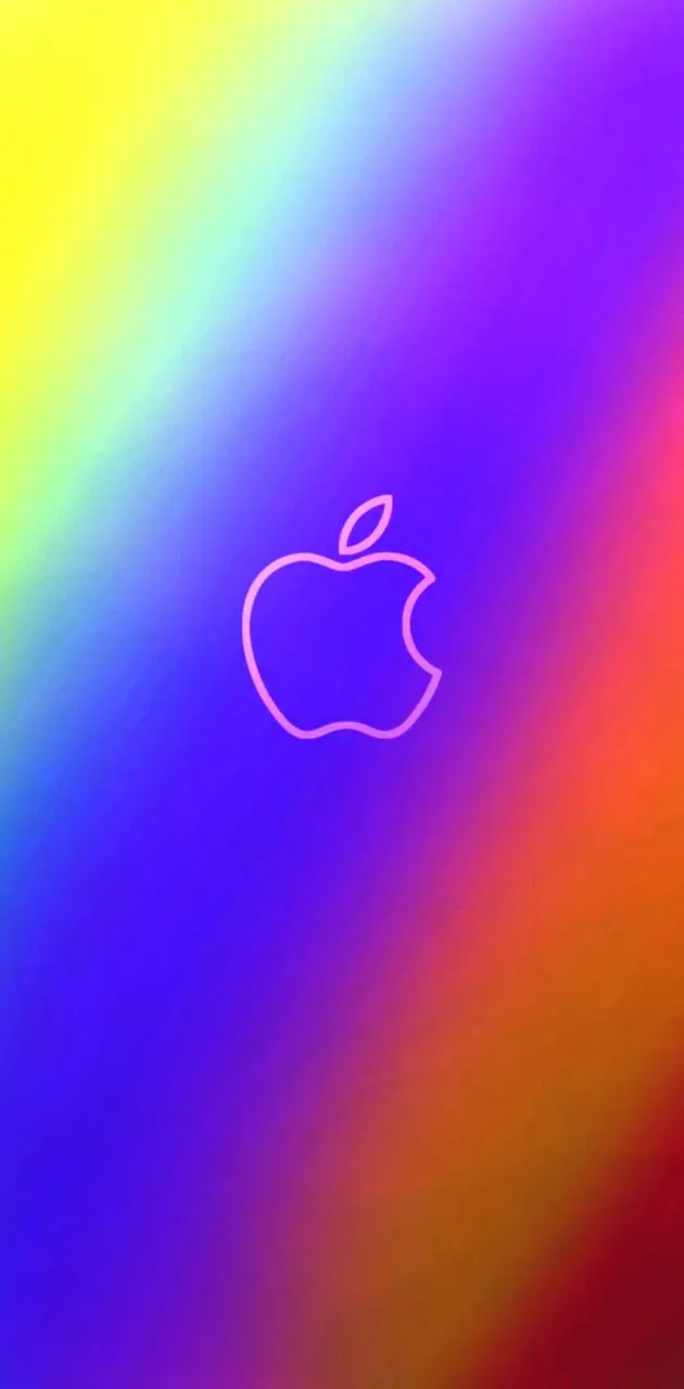 rainbow apple wallpaper