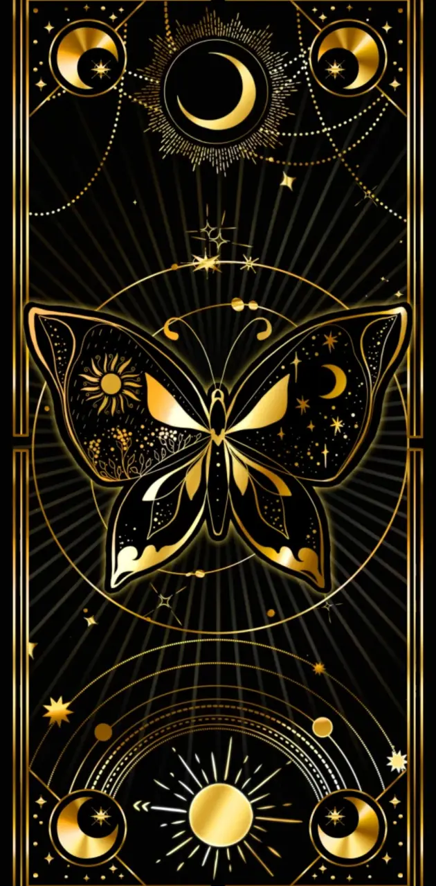 Gold Butterfly card 