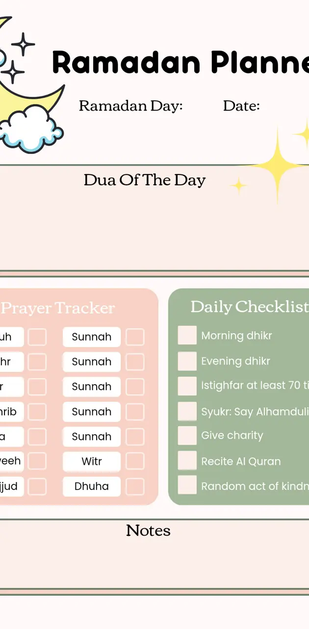 Ramadan planner 